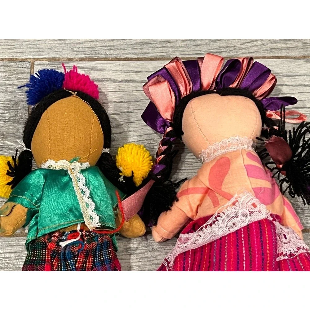 Mexican Rag‎ Dolls Set 2 Navajo Traditional Maria Folk Art Handmade Otomi Native